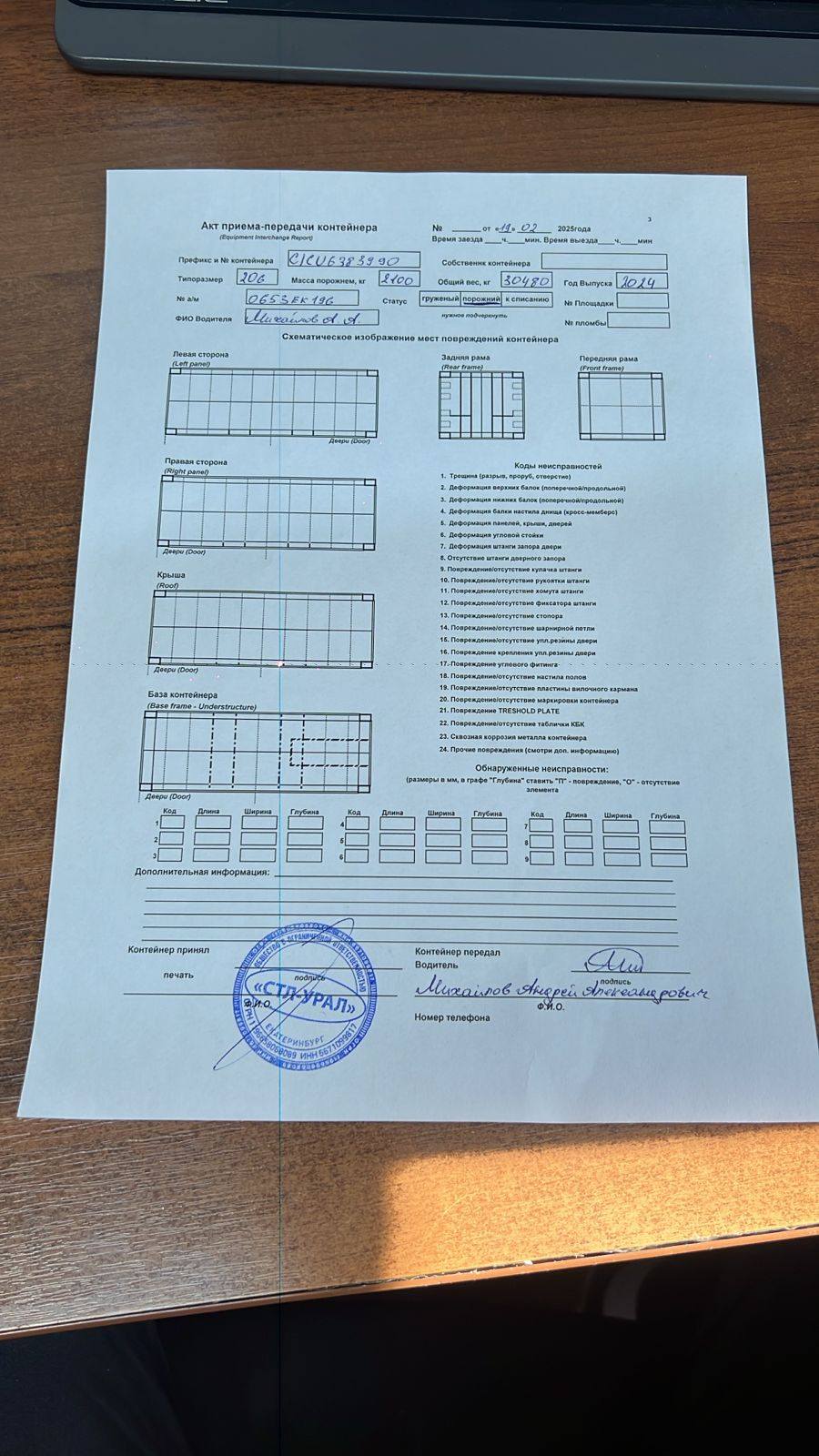 Морской контейнер CICU6383990